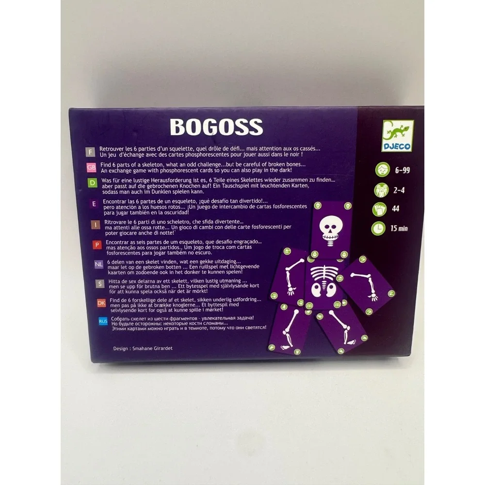 BOGOSS Build A Skeleton Glow in the Dark Strategy Game Djeco NEW OPEN BOX  6+
